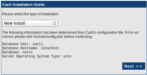 Cacti configuration install type.png